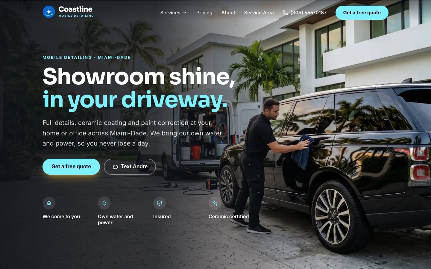 Coastline Mobile Detailing website