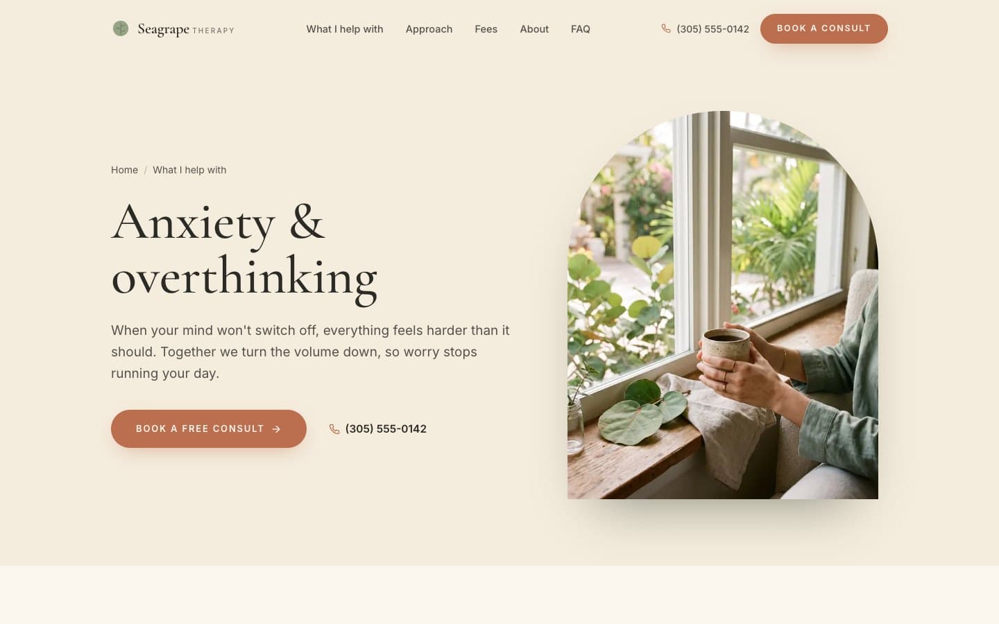 The Anxiety and overthinking specialty page